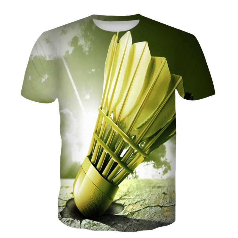 Badminton Emoji - Camisetas de badminton peteca impressão 3d