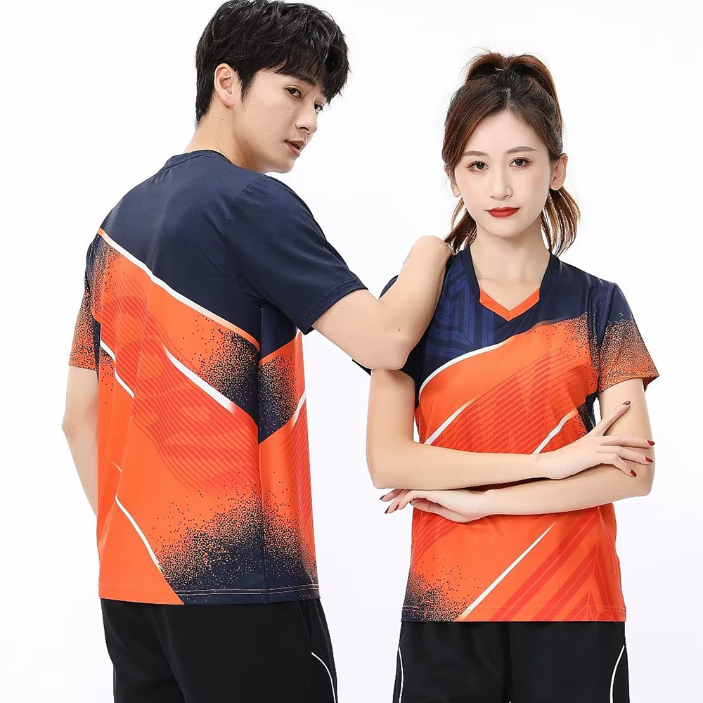 Tops esportivos de manga curta - Badminton Emoji avaliação e preço