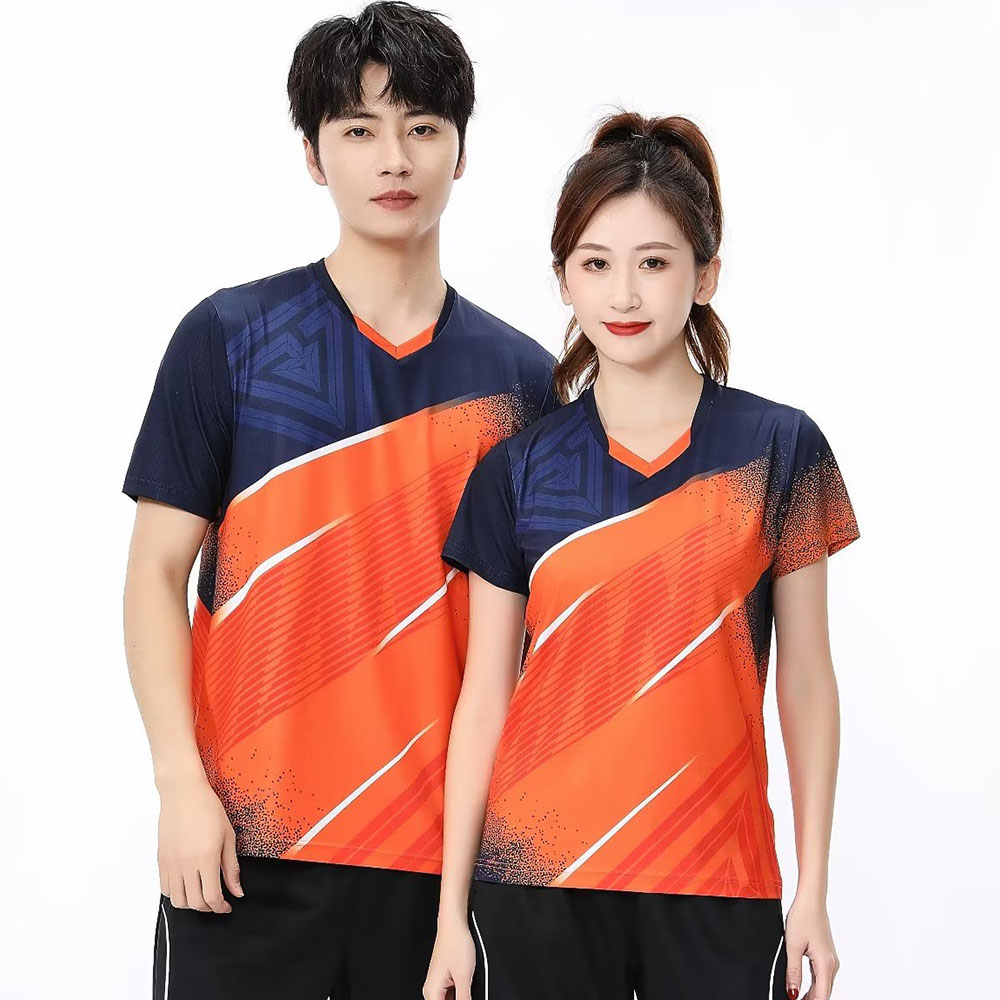 Tops esportivos de manga curta - Badminton Emoji avaliação e preço